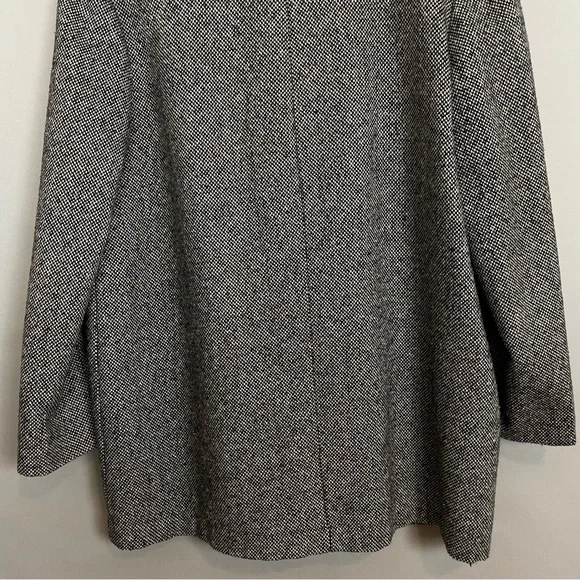 Vintage Coat Women‎ Gray Car Coat Button-Up Pockets Fall Winter Lined Classic - Picture 8 of 13